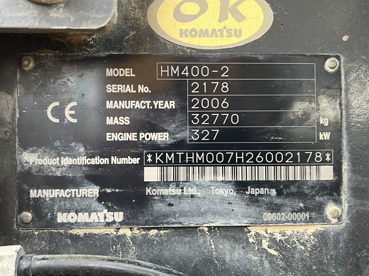 Komatsu HM4002 Dump Truck Boss Machinery